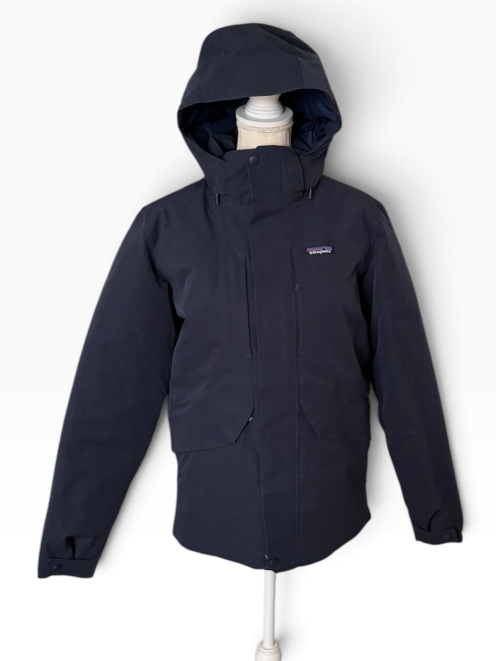 Patagonia Men's Tres Jacket Navy H2No 700 Fill Down Hooded Style 26790